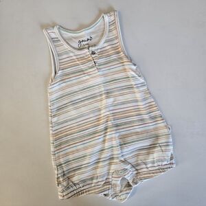 Goumi Colorful Striped Sleeveless Baby Romper 3-6m